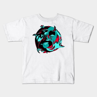 Turqred Balanced Orca Whales Kids T-Shirt